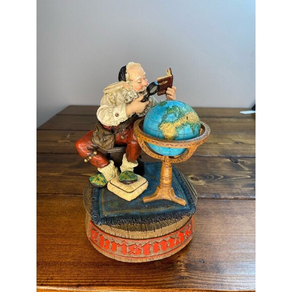 Saturday Evening Post 1998 Santa figurine Music box Christmas Norman Rockwell - Picture 1 of 10